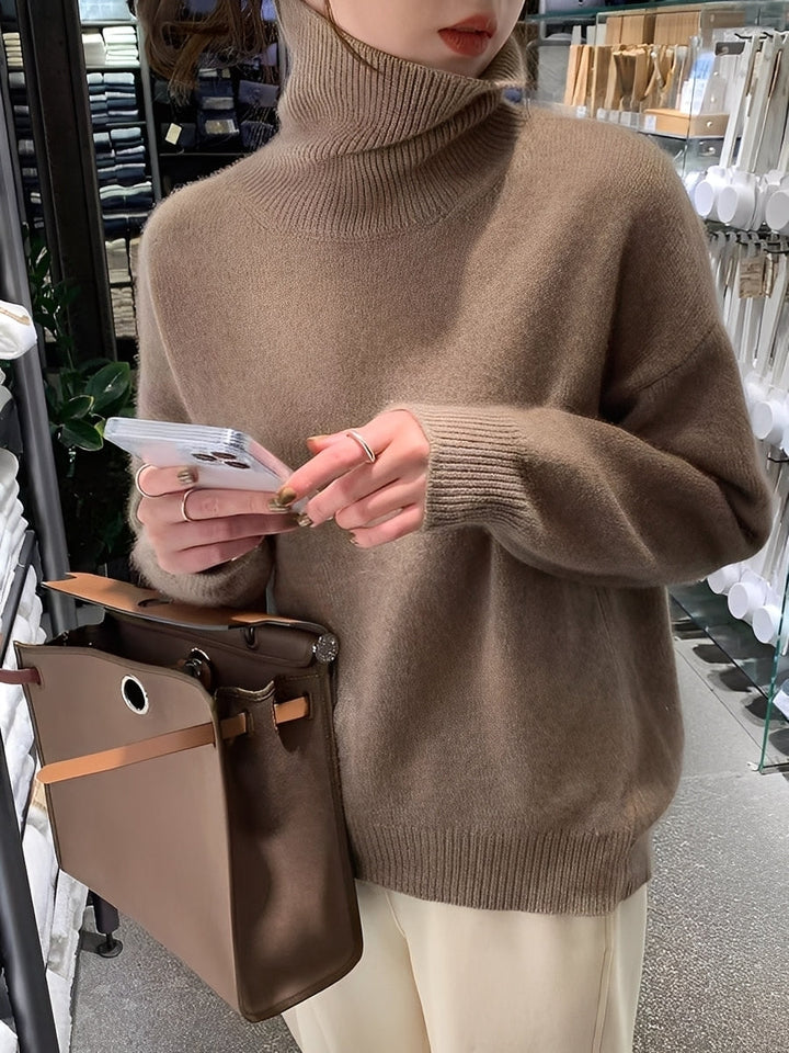 Yvette - Maglione a collo alto in cashmere per donne