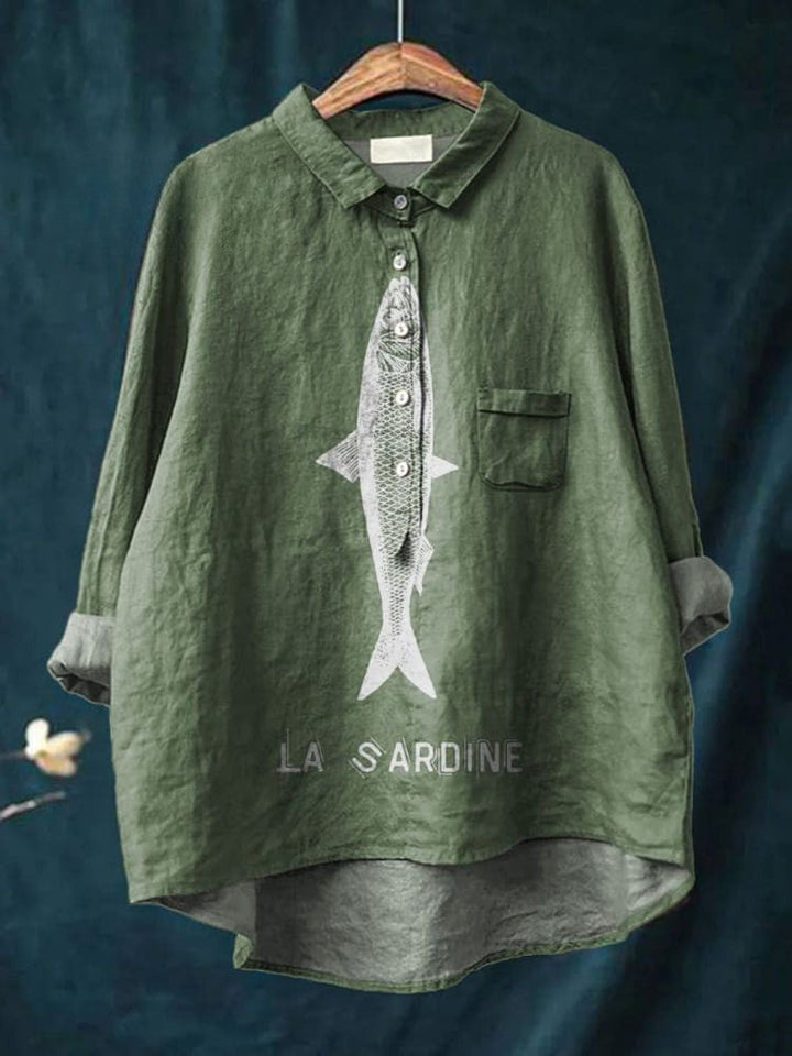 Lily™ | Camicia Artistica con Sardina