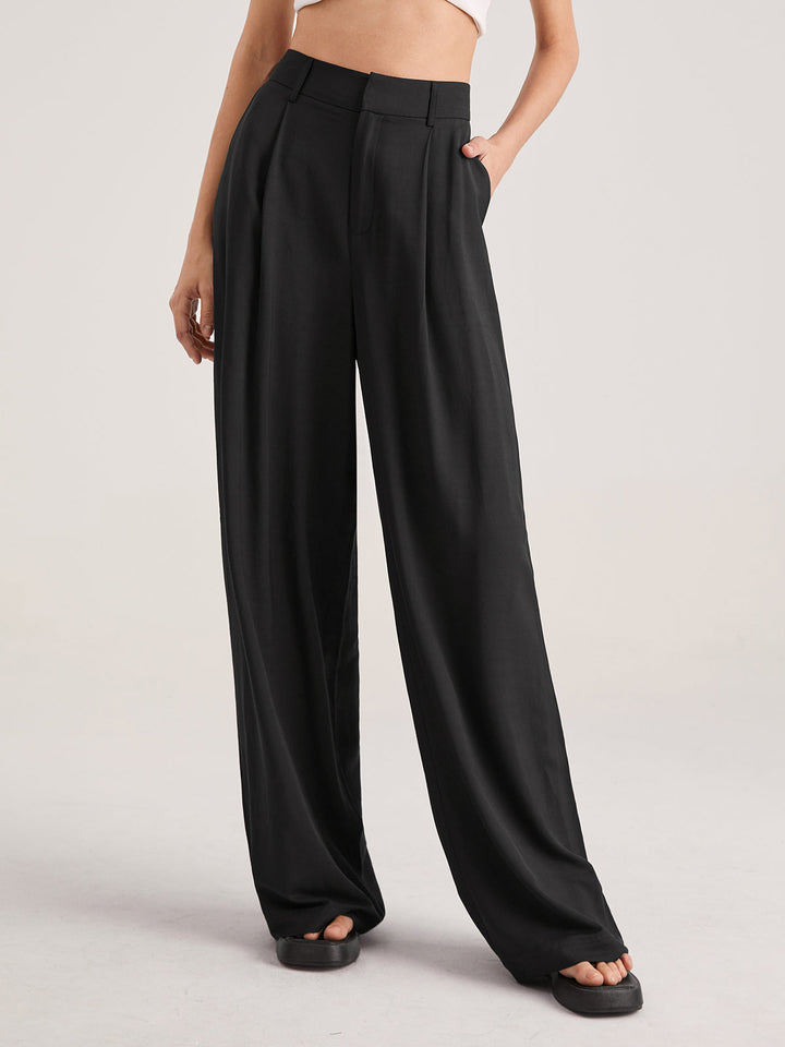 Nadia – Pantaloni a Faldini con Vita Alta