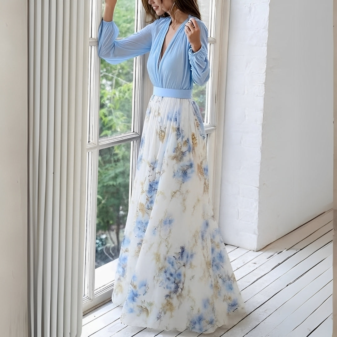 Cherise - Abito lungo alla moda con stampa floreale