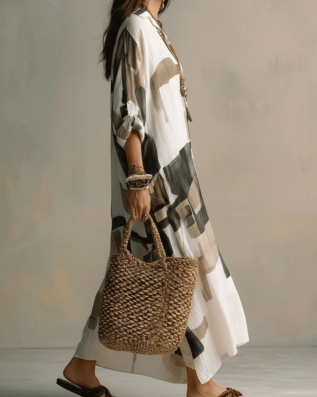 Beatrice | Camicia Lunga Pittorica