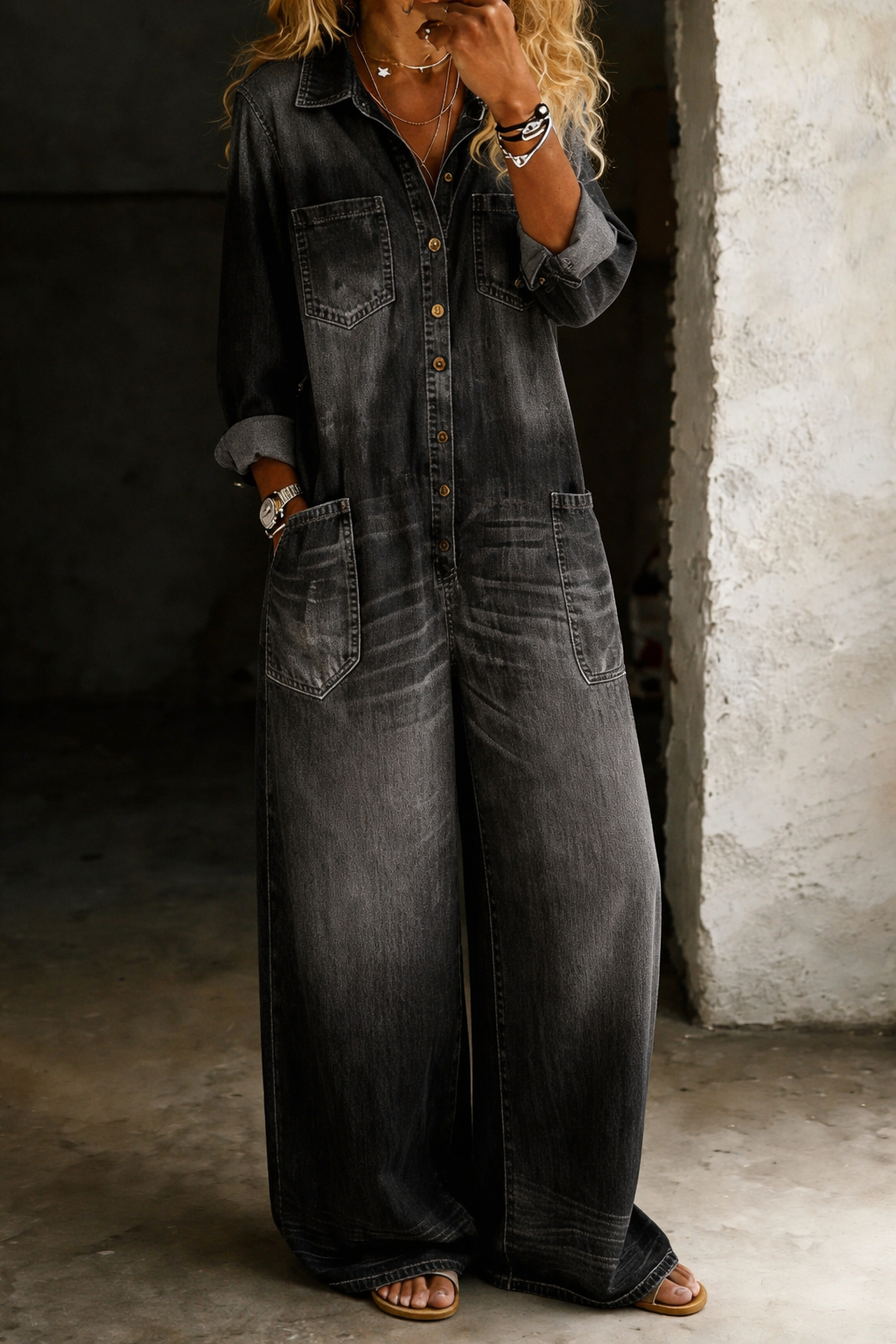 Lena | Tuta Ampia in Denim