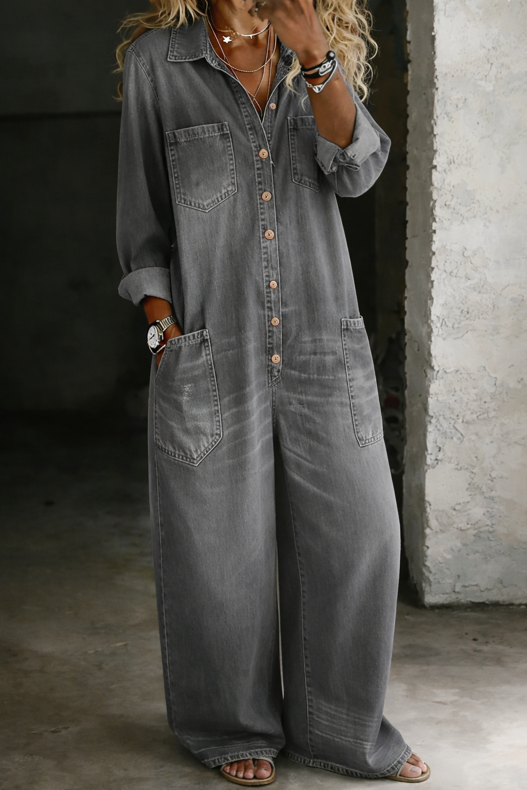 Lena | Tuta Ampia in Denim