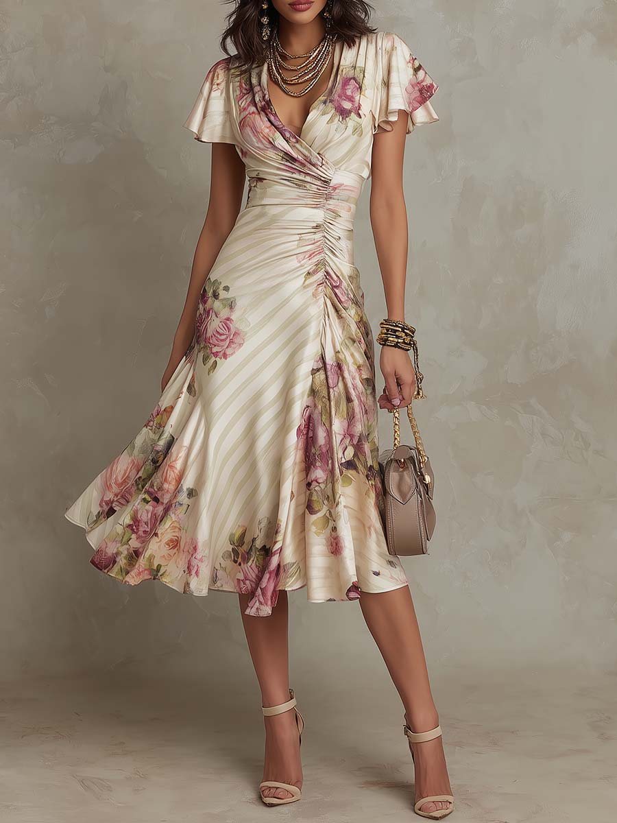 Alba | Vestito Midi Vintage Floreale