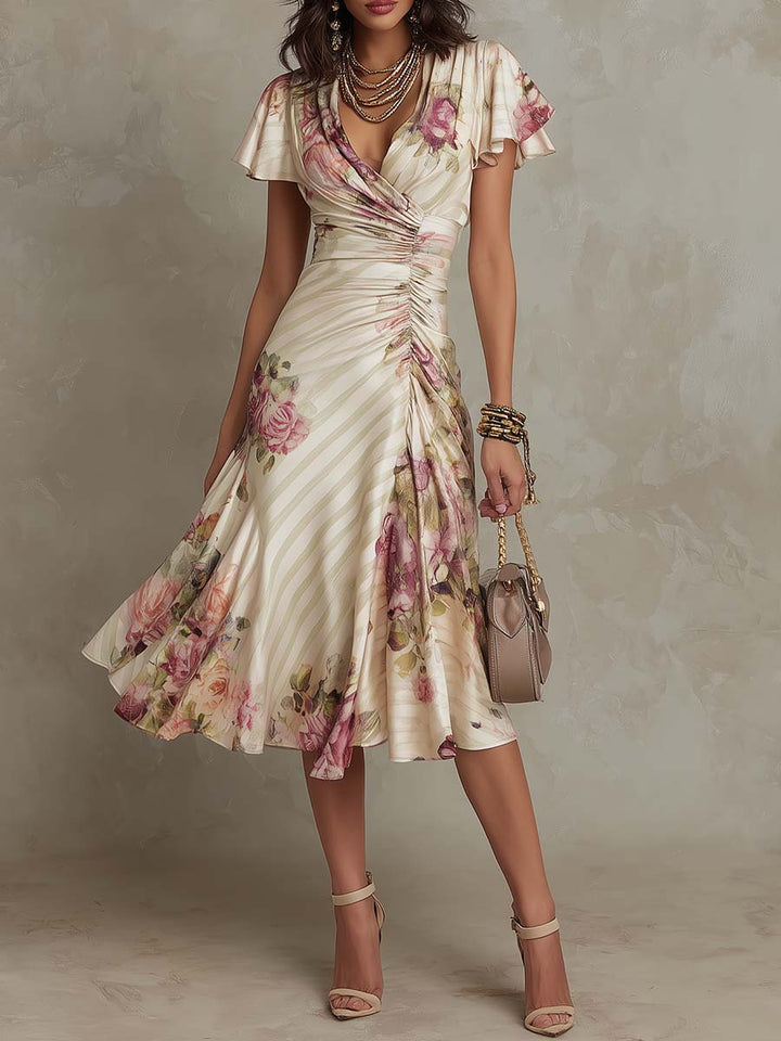 Alba | Vestito Midi Vintage Floreale