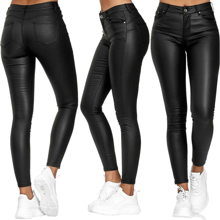 Dina – Pantaloni in pelle stretch