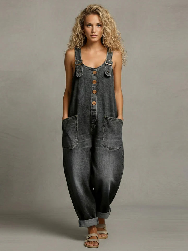 Marisol | Tuta in Denim Elegante con Tasche Vittoria