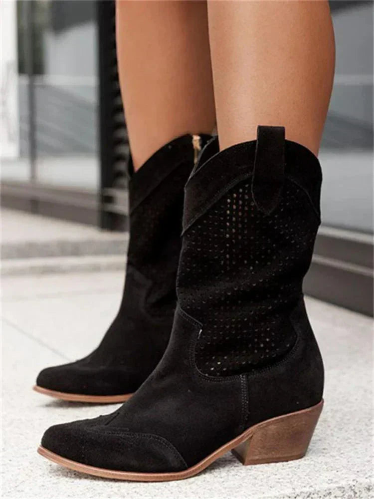 Queenie - Leggeri Stivali Western Donna Zip