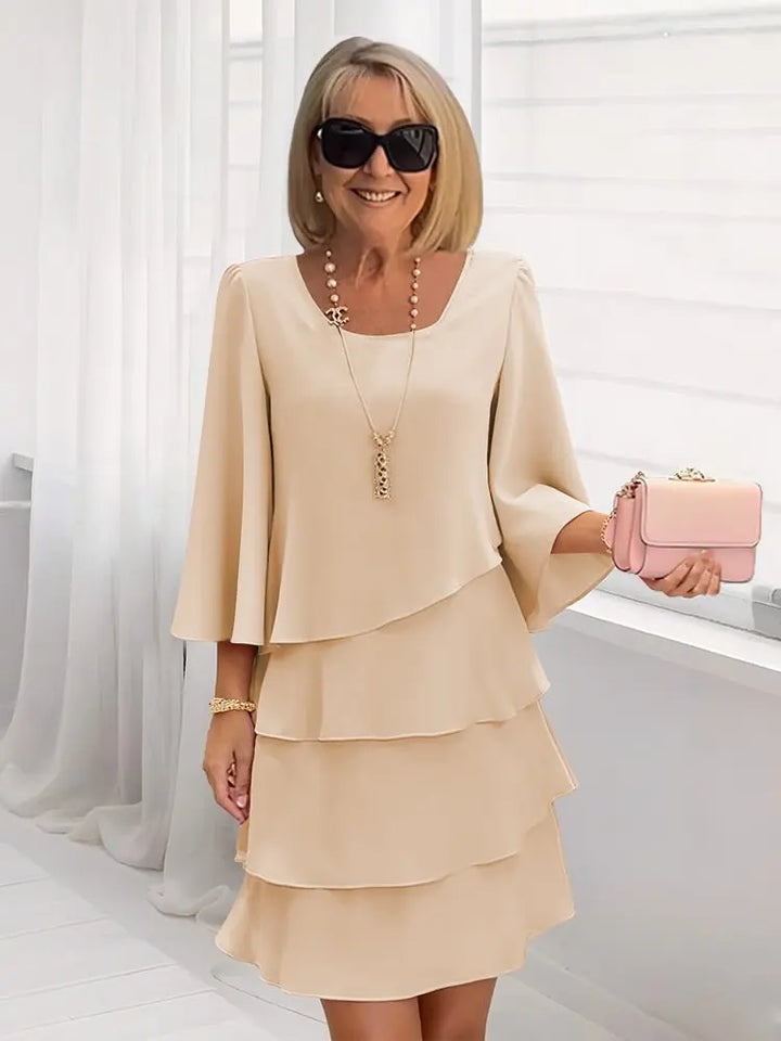 Camilla | Abito a Volant con Stampa Floreale