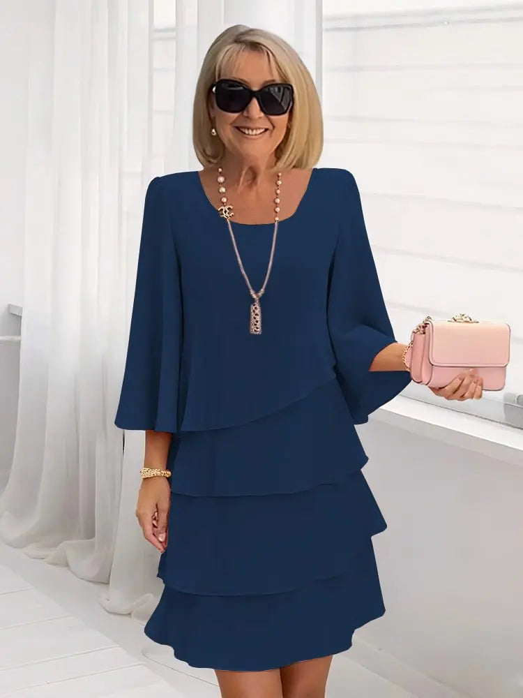 Camilla | Abito a Volant con Stampa Floreale