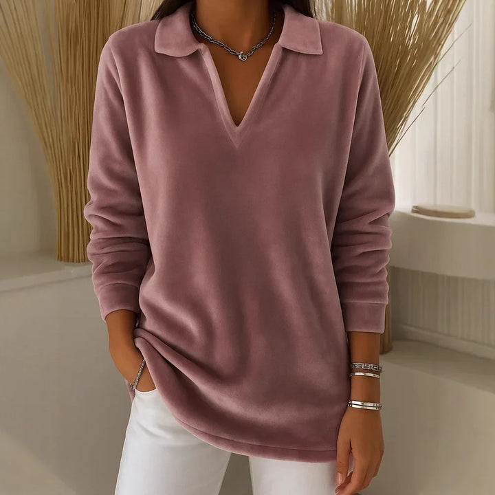 Emma | Maglia Morbida in Velluto con Scollo a V