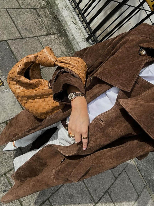 Cordula | Trench in Pelle Scamosciata