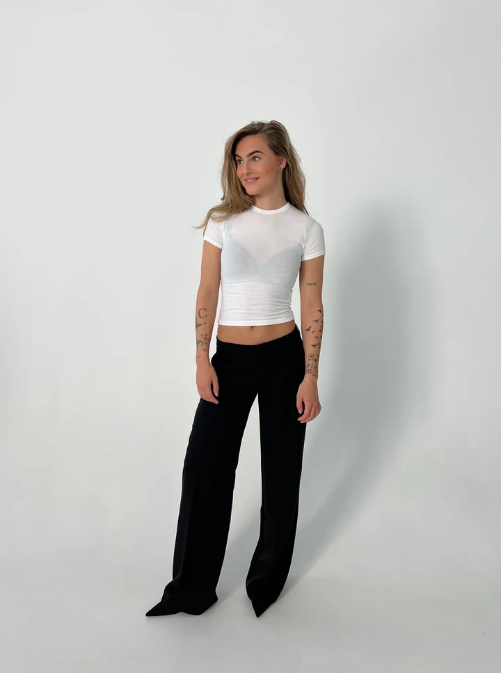Vittoria – Pantaloni a Vita Alta con Gambe Larghe e Tasche