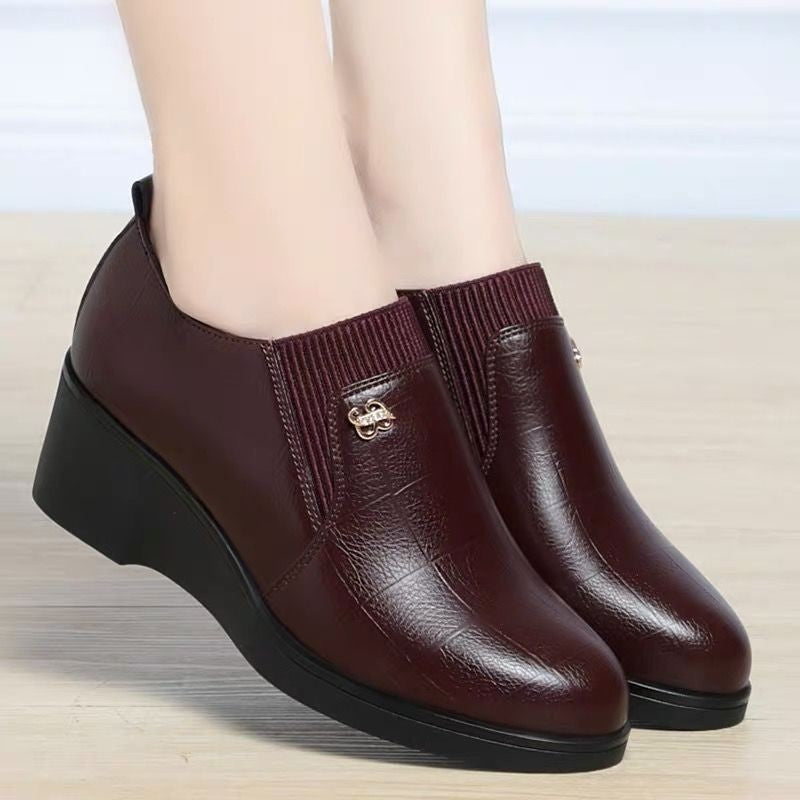 Elvira | Scarpe Eleganti in Pelle con Zeppa