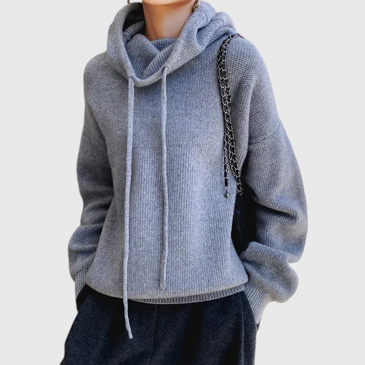 Marie | Maglione Cozy con Collo Alto e Cappuccio