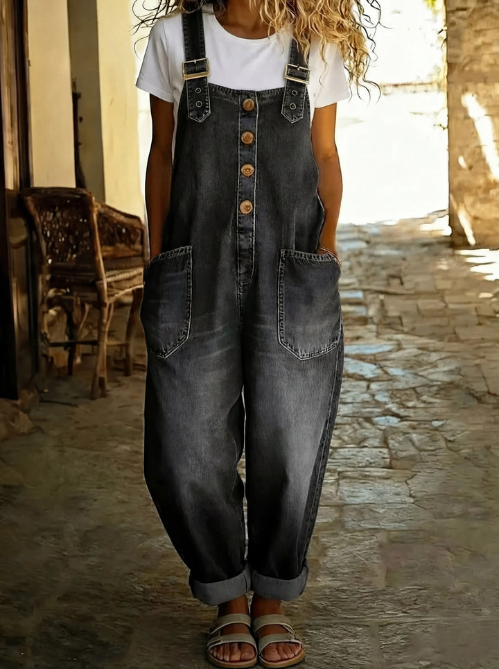 Rocio™ – Tuta in denim casual con fibbia regolabile