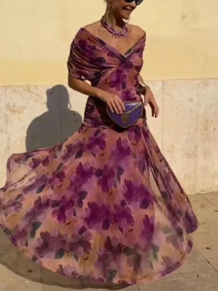 Louise - Abito Lungo Elegante con Scollo a V