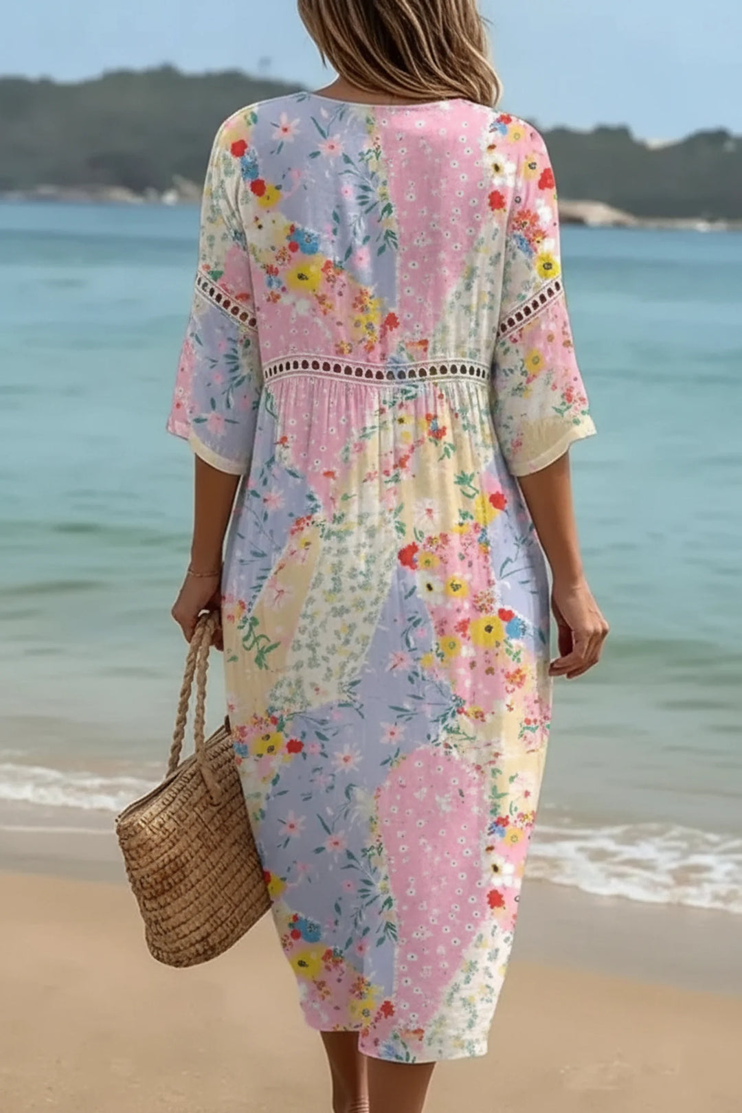 Sofia Fiorita™ | Vestito Patchwork Floreale