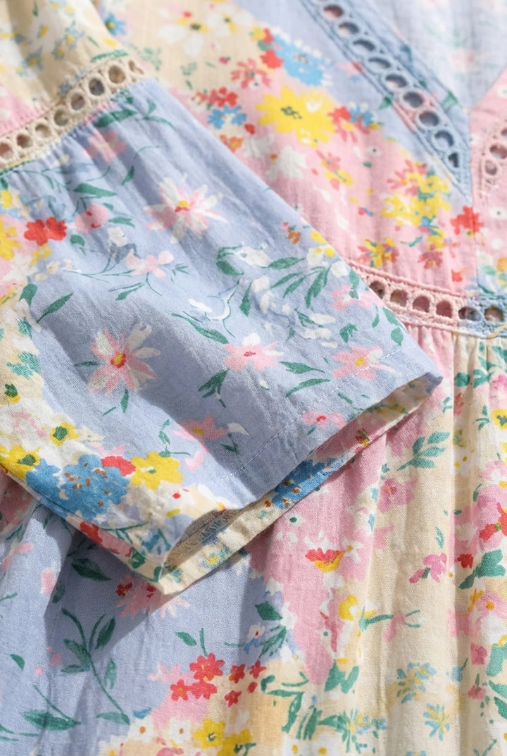 Sofia Fiorita™ | Vestito Patchwork Floreale