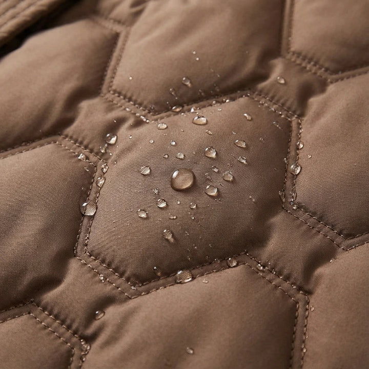 Anna | Cappotto Lungo Imbottito con Cappuccio