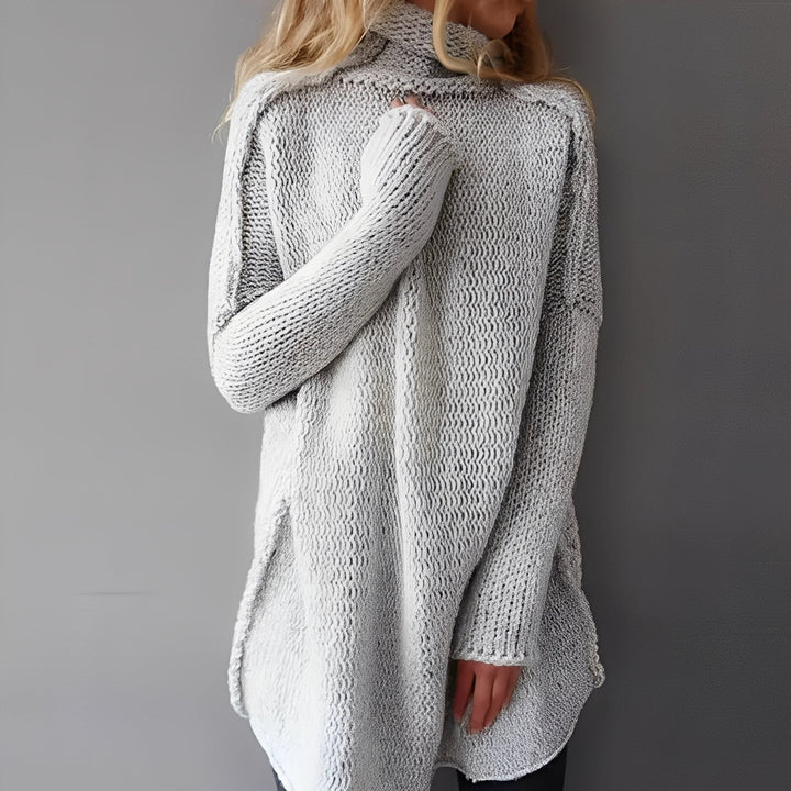 Coreen - Maglione a collo alto casual e ampio per donne