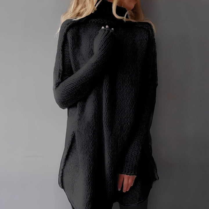 Coreen - Maglione a collo alto casual e ampio per donne