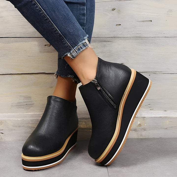 Sorrel - Stivali in pelle casual con zip per donne