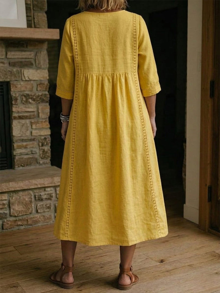 Aurelia | Abito Midi con Pizzo Sangallo