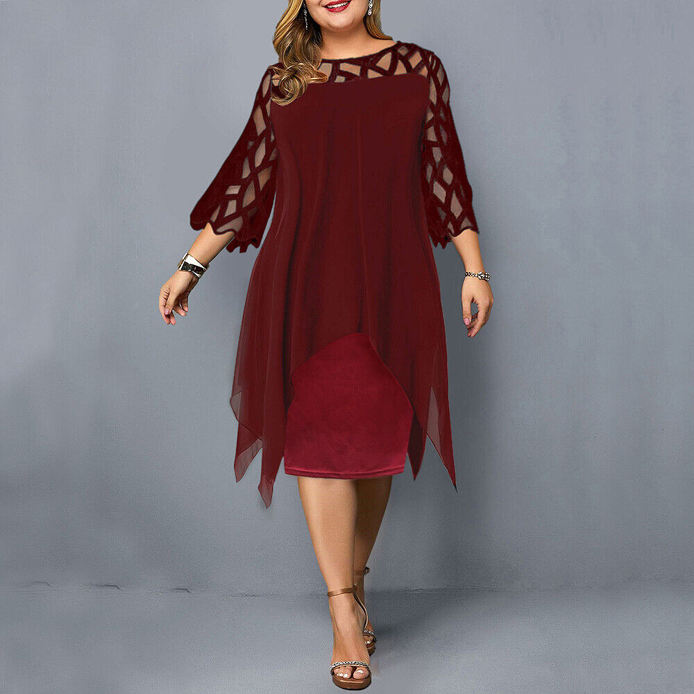 Savanna - Abito in chiffon taglia pus per donne
