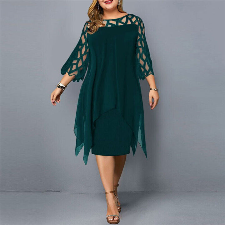 Elinor - Elegante Abito Midi Taglie Forti per Donne