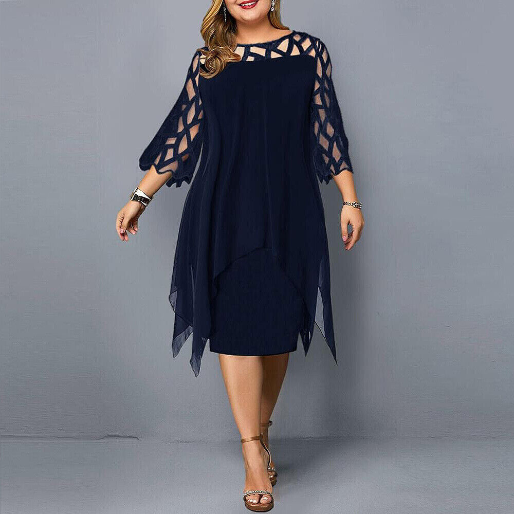 Savanna - Abito in chiffon taglia pus per donne