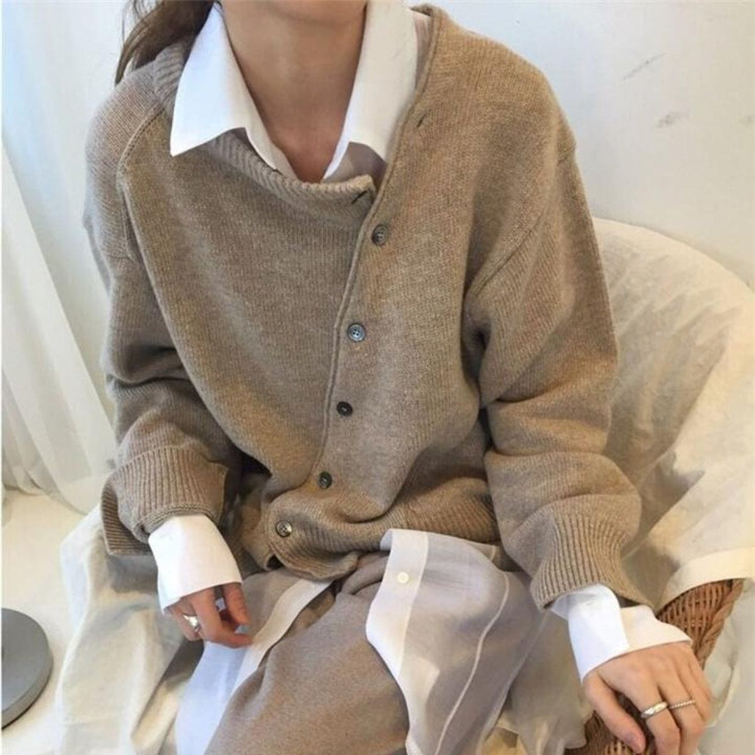 Nalani - Giacca Confortevole in Cashmere con Dettagli a Bottoni